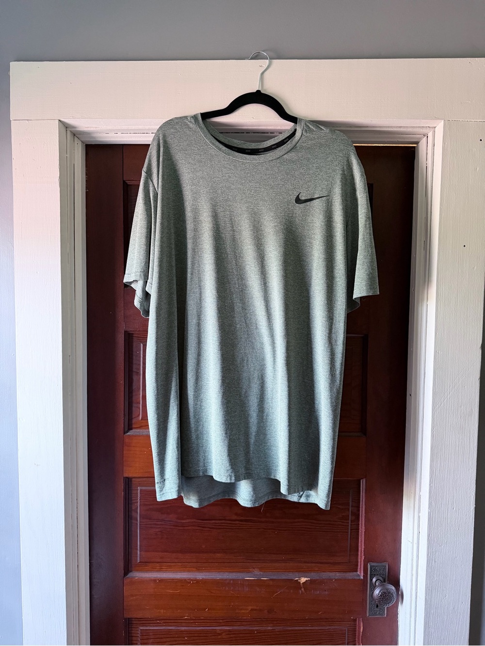 Nike Short-Sleeve Heather Green Athletic Tee